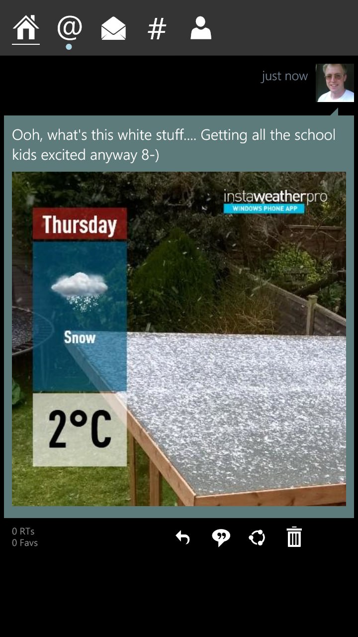 Screenshot, InstaWeather Pro on Windows Phone