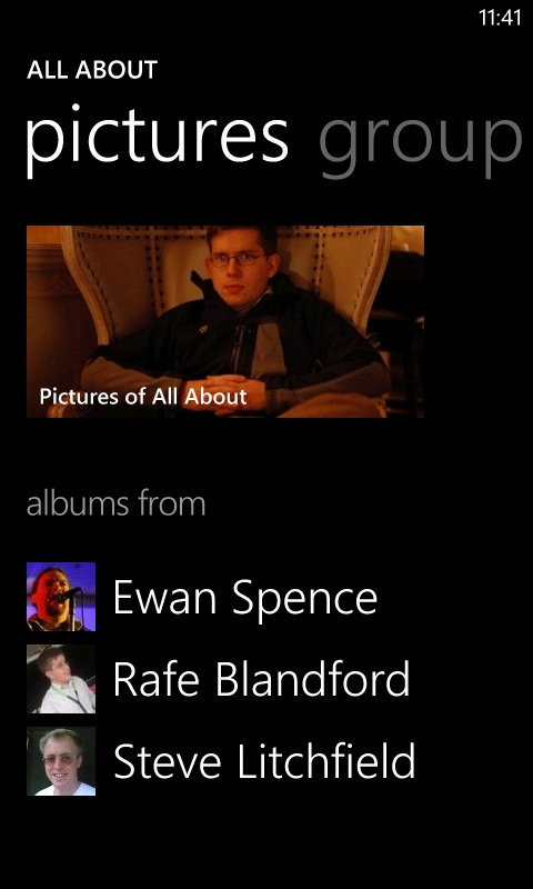 Windows Phone 7 People Hub