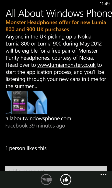 Windows Phone 7 People Hub