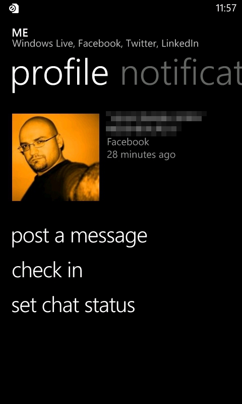 Windows Phone 7 People Hub