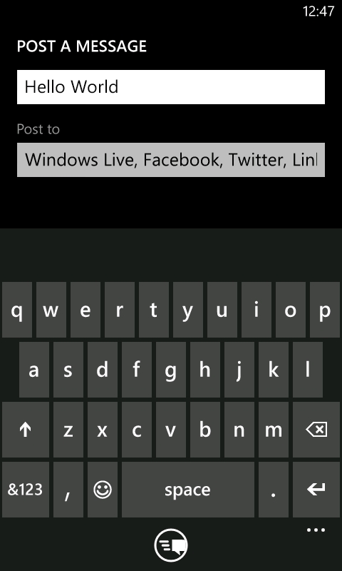 Windows Phone 7 People Hub