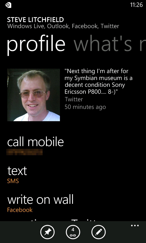 Windows Phone 7 People Hub