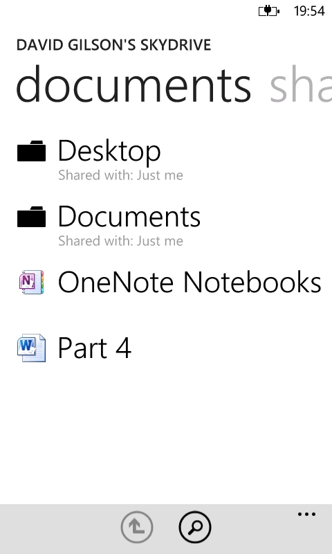 OneNote files stored on SkyDrive