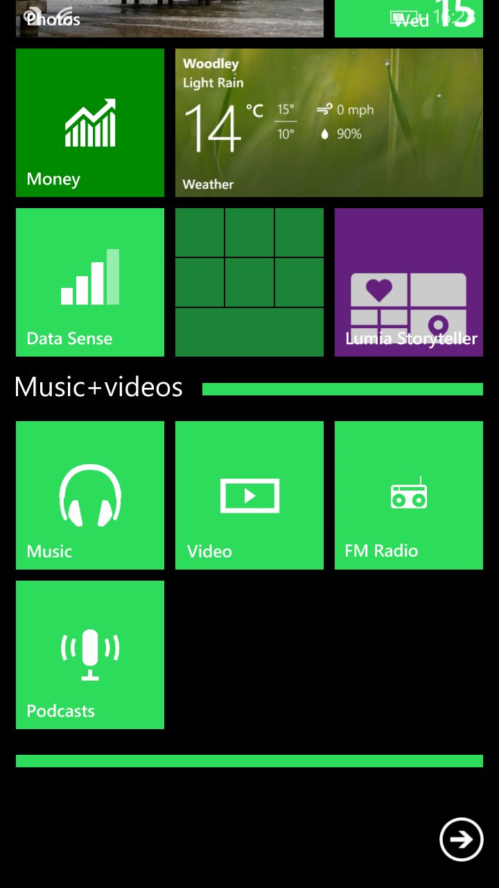 Nokia Lumia 830 screenshot