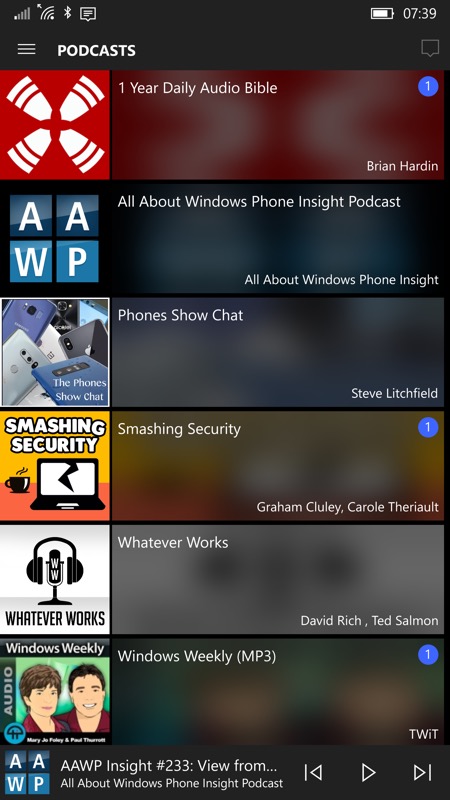 Screenshot, MyPodcasts