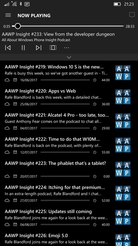 Screenshot, MyPodcasts