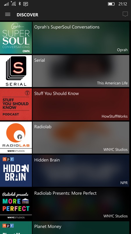 Screenshot, MyPodcasts