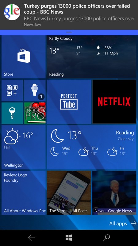 Screenshot, Newsflow UWP