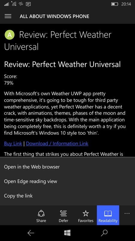 Screenshot, Newsflow UWP