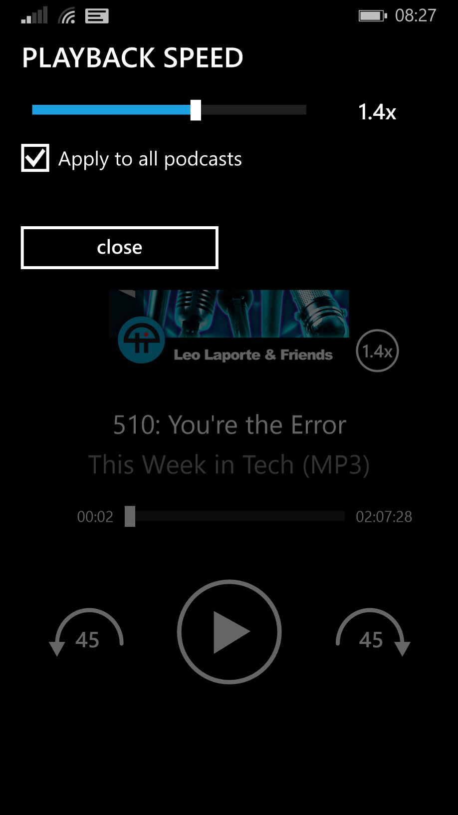 Pocket Casts screenshot