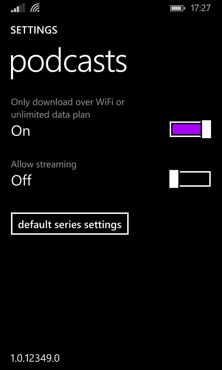 Screenshot, Podcasts from Windows Phone 8.1