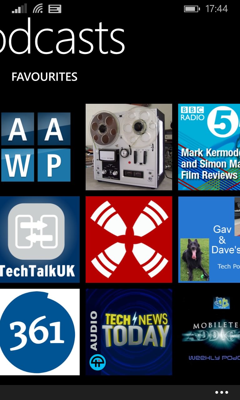 Screenshot, Podcasts from Windows Phone 8.1