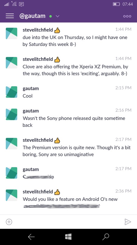 Slack screenshot