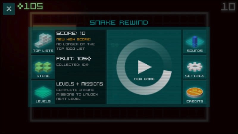 Screenshot, Snake Rewind