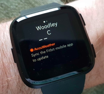 accuweather fitbit versa