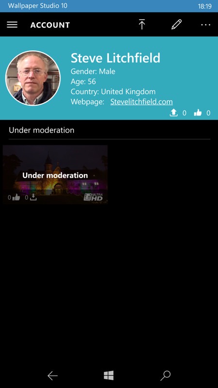 Screenshot, Wallpaper Studio 10 UWP