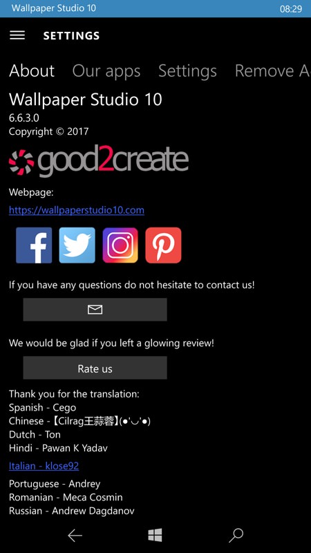 Screenshot, Wallpaper Studio 10 UWP