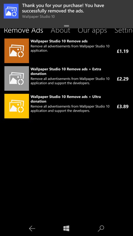 Screenshot, Wallpaper Studio 10 UWP