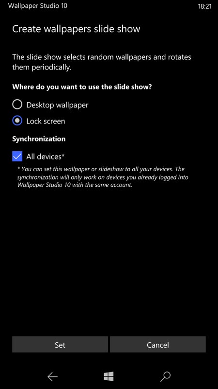 Screenshot, Wallpaper Studio 10 UWP