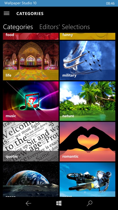 Screenshot, Wallpaper Studio 10 UWP