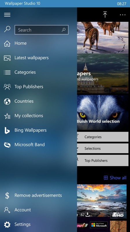 Screenshot, Wallpaper Studio 10 UWP