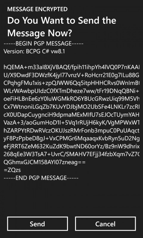 OpenPGP fÃ¼r Windows Phone