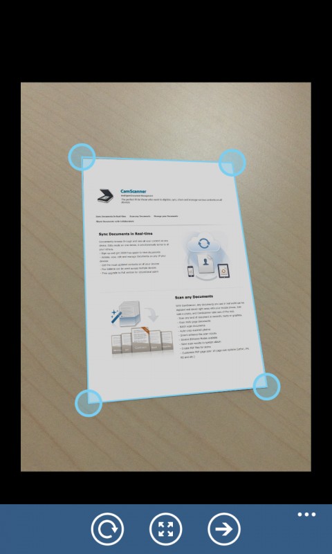 camscanner document scanning key windows phone form released