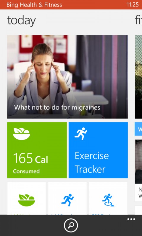 Bing Health & Fitness Beta