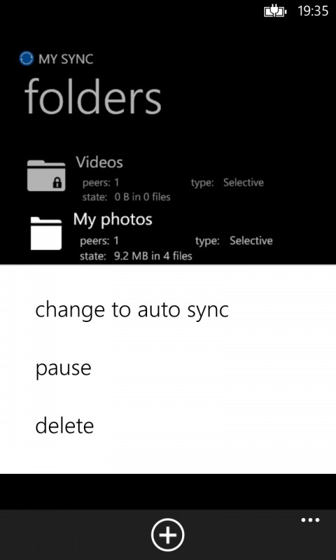 bittorrent sync for windows phone